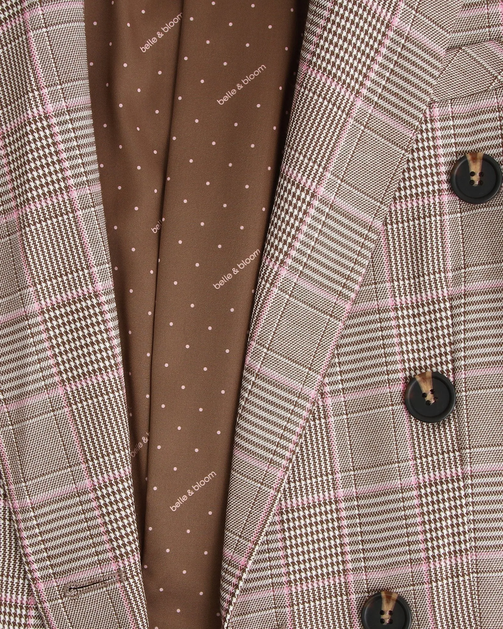 Too Cool For Work Plaid Blazer - Brown