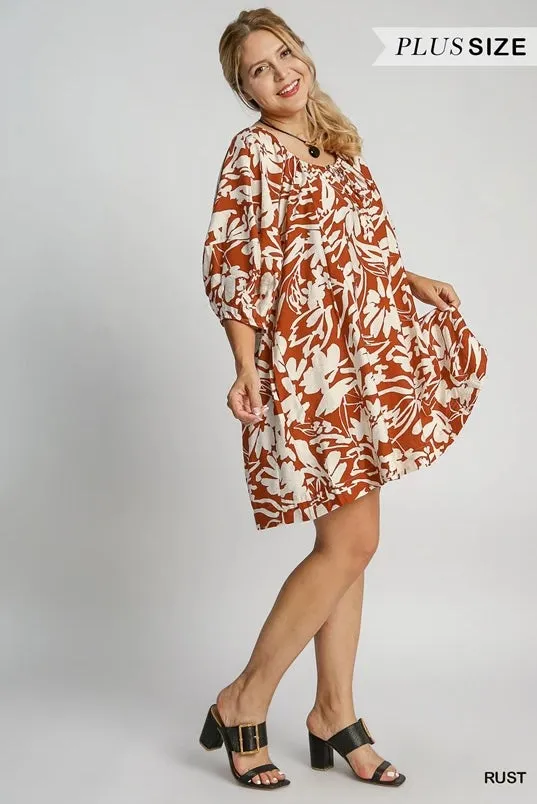 Elegant Two-Tone Plus Size Dress
