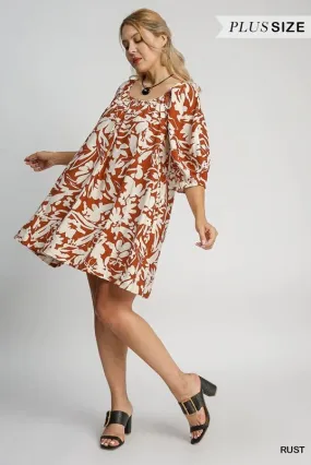 Elegant Two-Tone Plus Size Dress