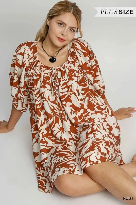 Elegant Two-Tone Plus Size Dress