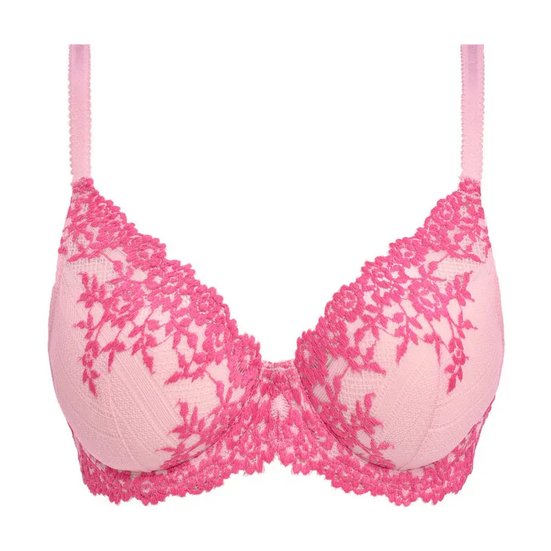 Wacoal Embrace Lace Plunge Bra - Ballet Slipper / Chateau Rose