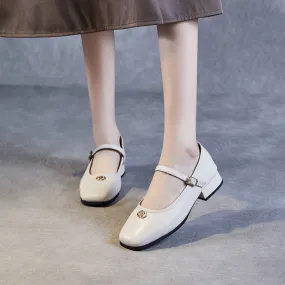 Women Handmade Leather Minimalist Casual Shoes