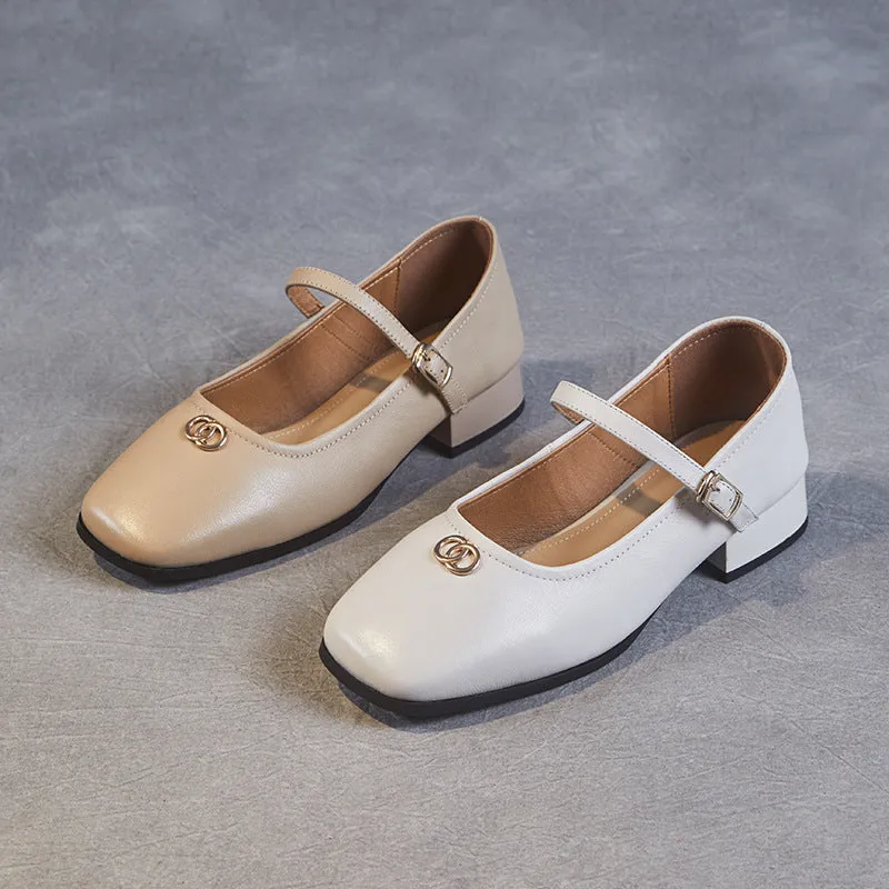 Women Handmade Leather Minimalist Casual Shoes