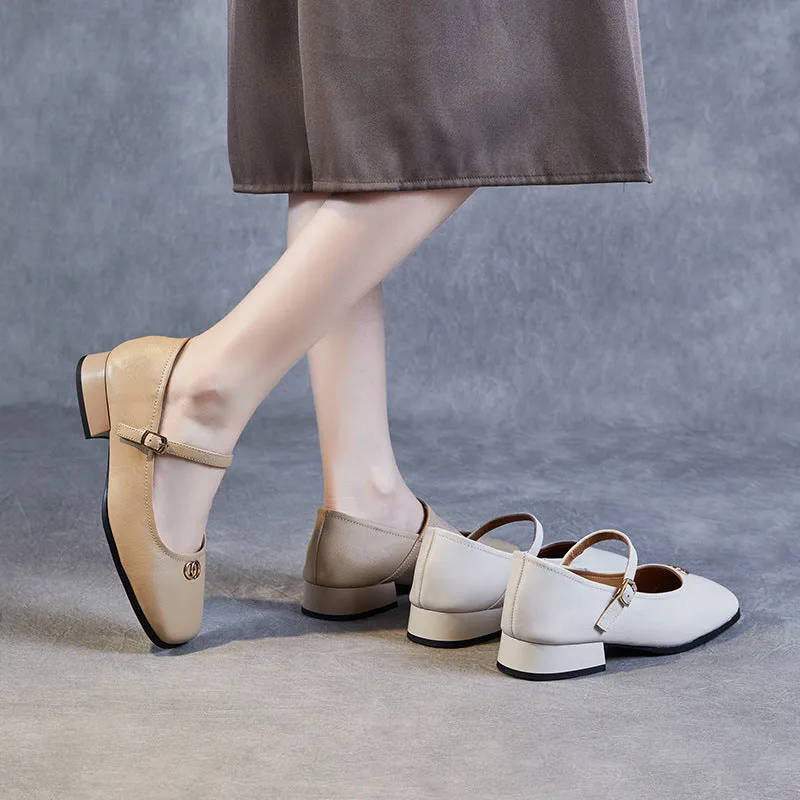 Women Handmade Leather Minimalist Casual Shoes